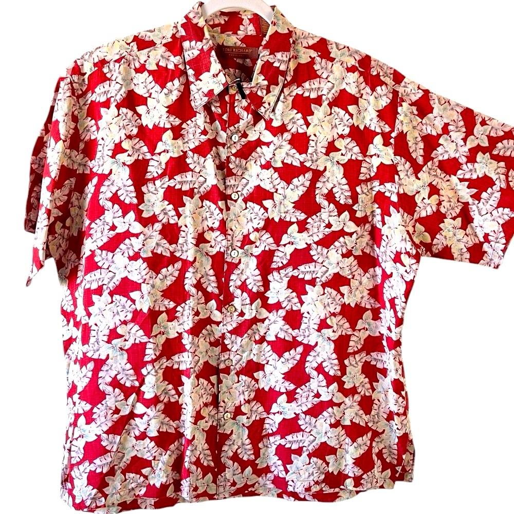 Tori Richards Men’s Hawaiian Aloha Shirt,  Casual Button Down, Resort Wear XL